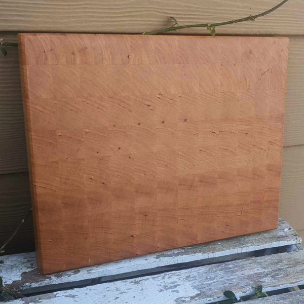 Cherry Wood End Grain Cutting Board with Beveled Edge