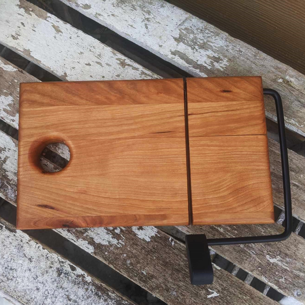 Cherry Wood Cheese Slicing Board with Handle