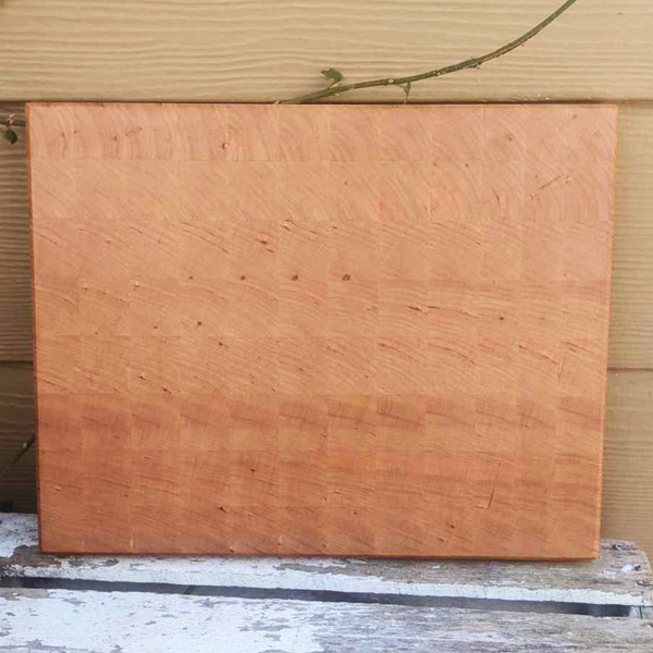 Cherry Wood End Grain Cutting Board with Beveled Edge