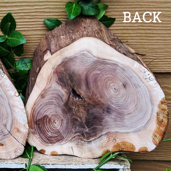 Small Black Walnut Rustic Wood Centerpiece with Epoxy Finish