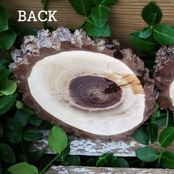 Small Black Walnut Rustic Wood Centerpiece with Epoxy Finish