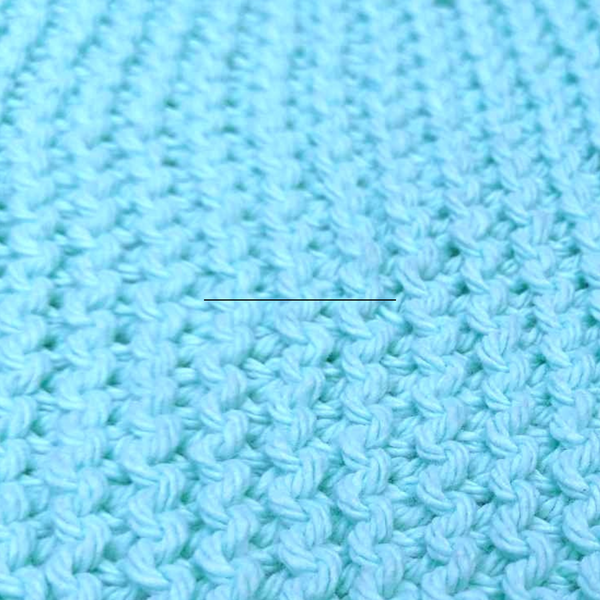 Set of Four Hand-Knit Washcloths, 100% Cotton Dishrags, Mint Green