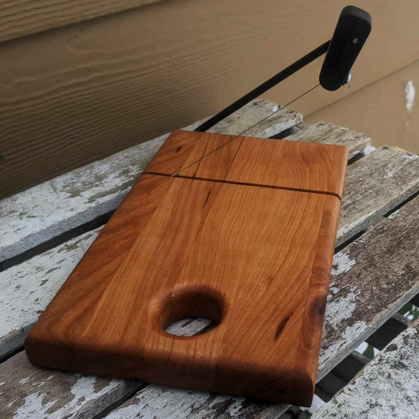 Cherry Wood Cheese Slicing Board with Handle