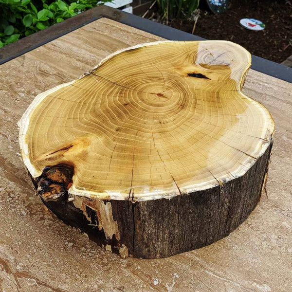 Black Locust Rustic Wooden Centerpiece with Epoxy Finish - Springhill Millworks