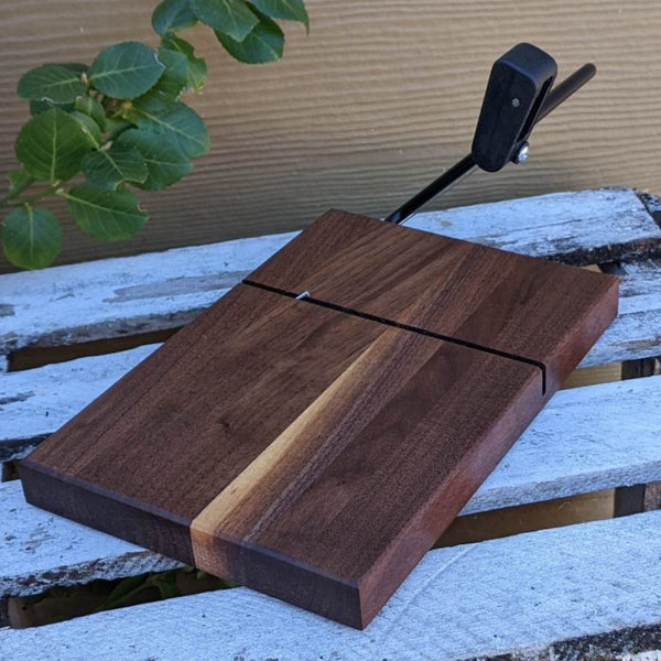 Black Walnut Butcher Block Cheese Slicing Board - Springhill Millworks