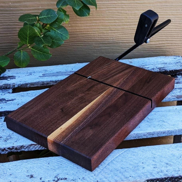Black Walnut Butcher Block Cheese Slicing Board - Springhill Millworks