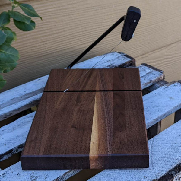 Black Walnut Butcher Block Cheese Slicing Board - Springhill Millworks