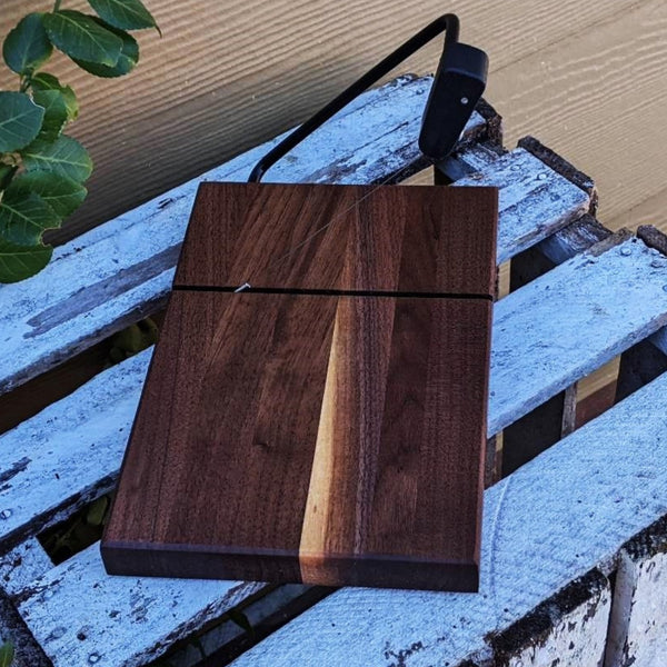 Black Walnut Butcher Block Cheese Slicing Board - Springhill Millworks
