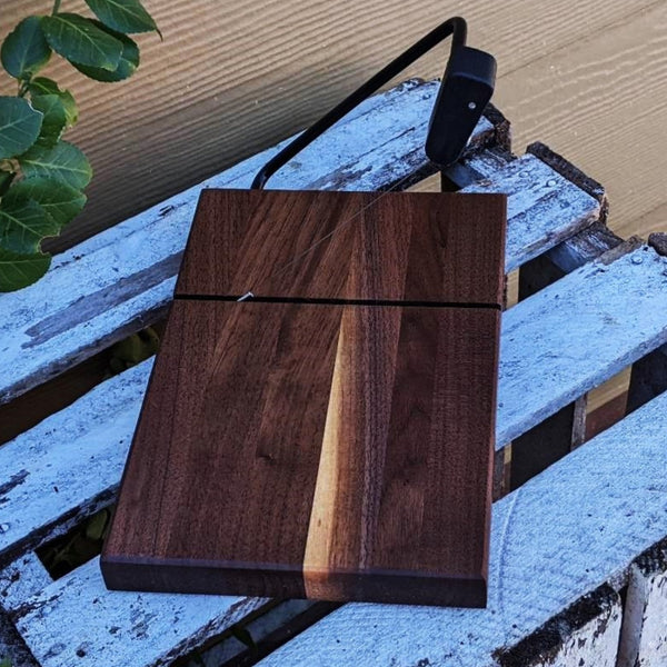 Black Walnut Butcher Block Cheese Slicing Board - Springhill Millworks