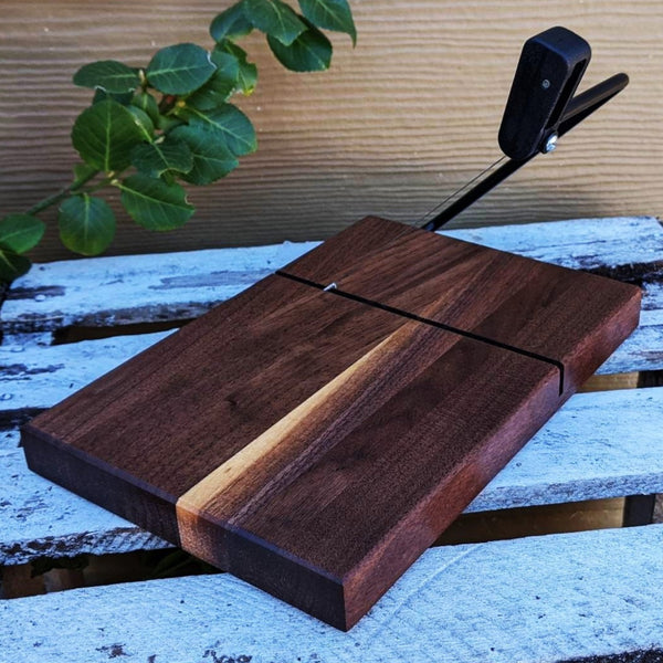 Black Walnut Butcher Block Cheese Slicing Board - Springhill Millworks