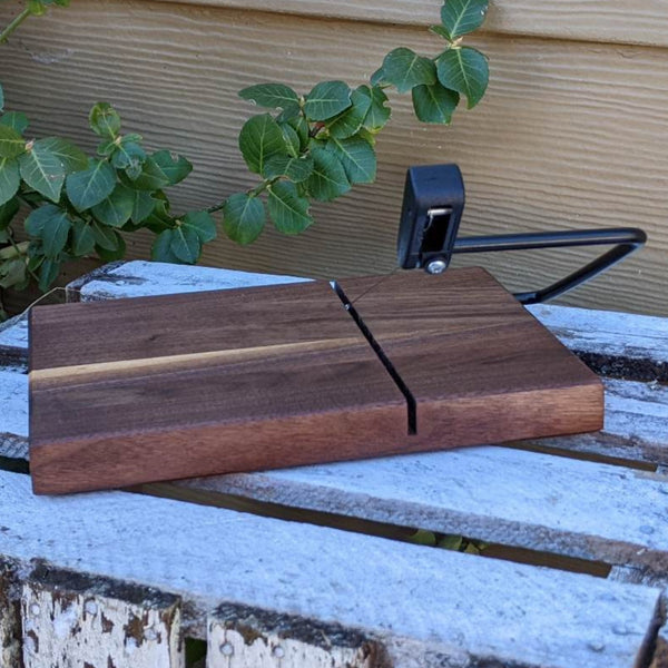 Black Walnut Butcher Block Cheese Slicing Board - Springhill Millworks