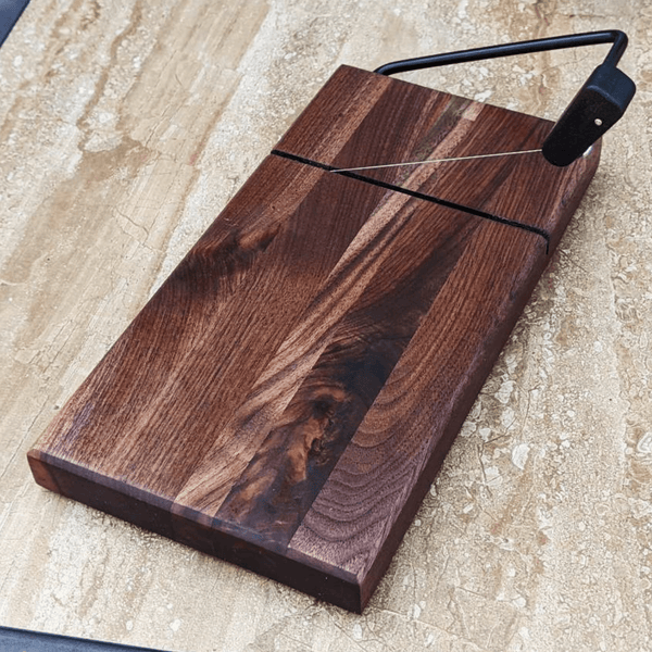 Black Walnut Butcher Block Cheese Slicing Board | Wood Cheese Slicer - Springhill Millworks