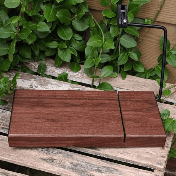 Black Walnut Butcher Block Wood Cheese Slicing Board | Wooden Cheese Slicer - Springhill Millworks