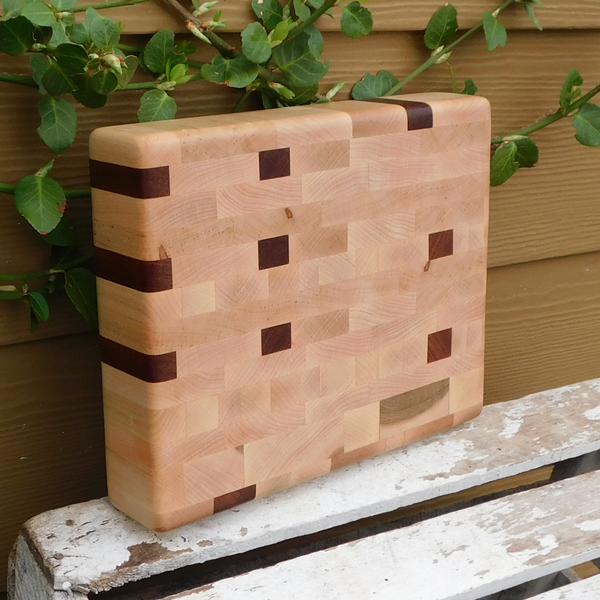 Mahogany, Maple, & Cherry Wood End Grain Cutting Board
