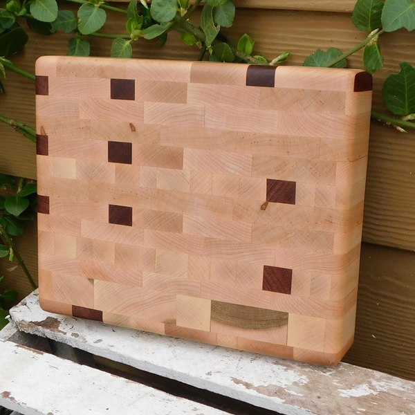 Mahogany, Maple, & Cherry Wood End Grain Cutting Board