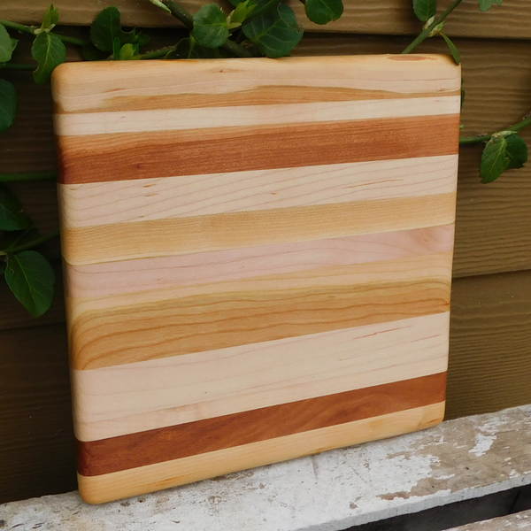Mahogany, Maple, & Cherry Wood Edge Grain Cutting Board