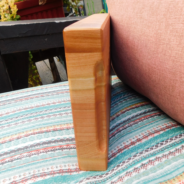 Cherry Wood End Grain Cutting Board with a Beveled Edge & Hand Grooves On Sides