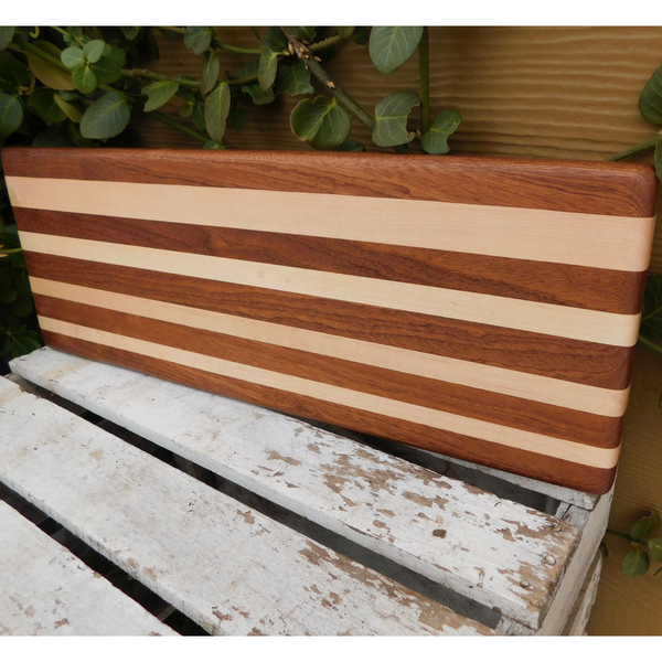 Maple & Mahogany Edge Grain Cutting Board
