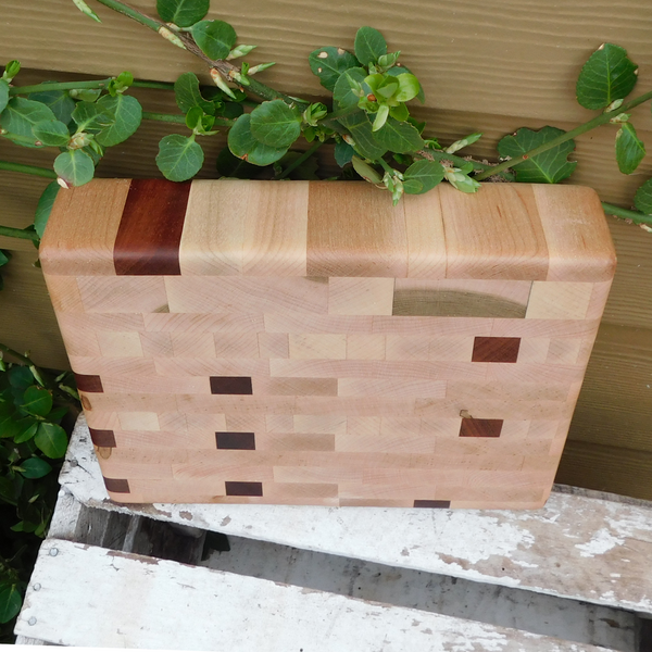 Mahogany, Maple, & Cherry Wood End Grain Cutting Board