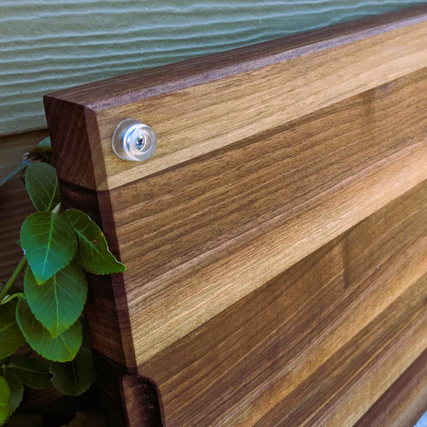 Black Walnut Edge Grain Cutting Board with Hand Grooves and Rubber Feet