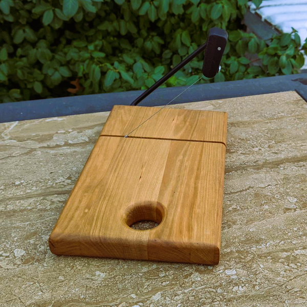 Cherry Wood Cheese Slicing Board with Handle