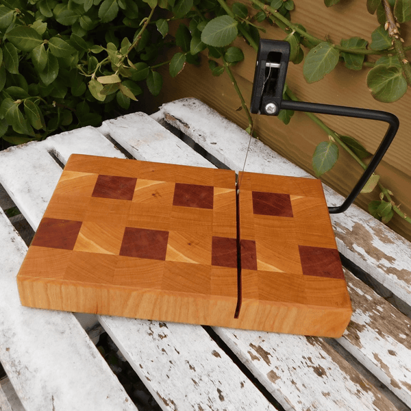 Cherry Wood end grain cheese slicing board.