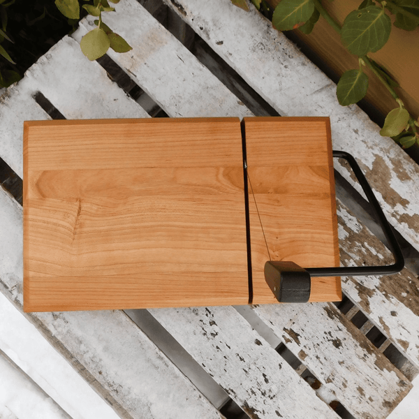 Cherry Wood cheese cutting board, finished in a food grade oil and beeswax mixture.