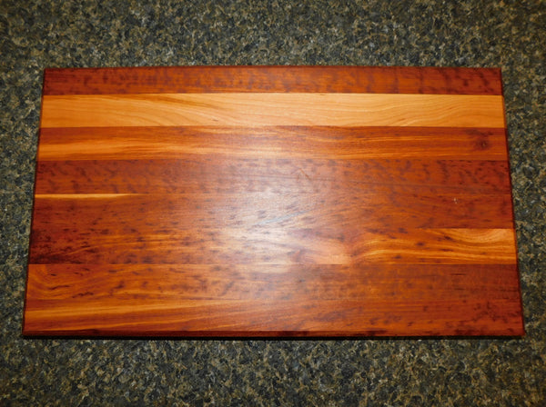 Cherry Wood Edge Grain Hardwood Cutting Board. Handcrafted in the USA by Springhill Millworks.