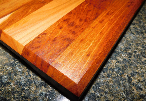 Cherry Wood Edge Grain Hardwood Cutting Board. Handcrafted in the USA by Springhill Millworks.