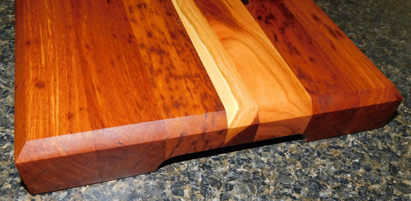 Cherry Wood Edge Grain Hardwood Cutting Board. Handcrafted in the USA by Springhill Millworks.