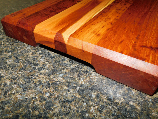 Cherry Wood Edge Grain Hardwood Cutting Board. Handcrafted in the USA by Springhill Millworks.
