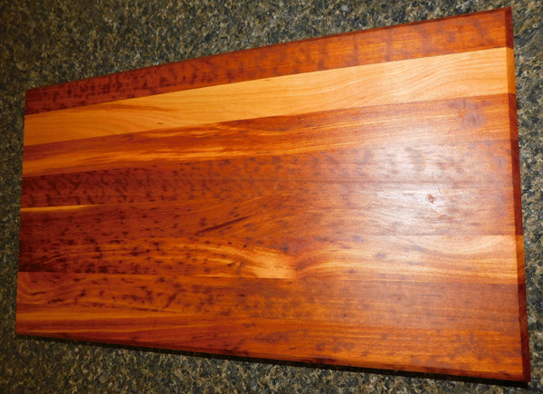 Cherry Wood Edge Grain Hardwood Cutting Board. Handcrafted in the USA by Springhill Millworks.