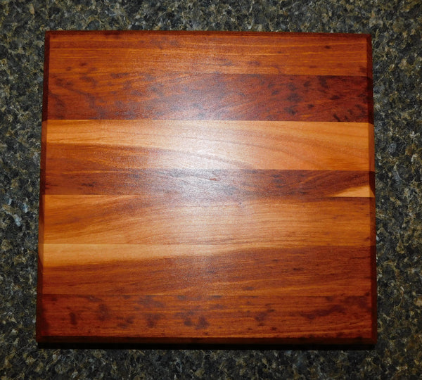 Cherry Wood Edge Grain Hardwood Cutting Board. Handcrafted in the USA by Springhill Millworks.