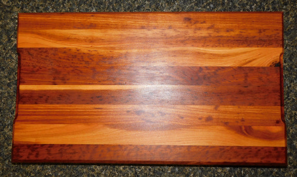 Cherry Wood Edge Grain Hardwood Cutting Board. Handcrafted in the USA by Springhill Millworks.