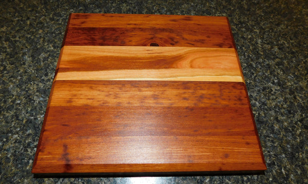 Cherry Wood Edge Grain Hardwood Cutting Board. Handcrafted in the USA by Springhill Millworks.