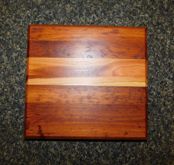 Cherry Wood Edge Grain Hardwood Cutting Board. Handcrafted in the USA by Springhill Millworks.