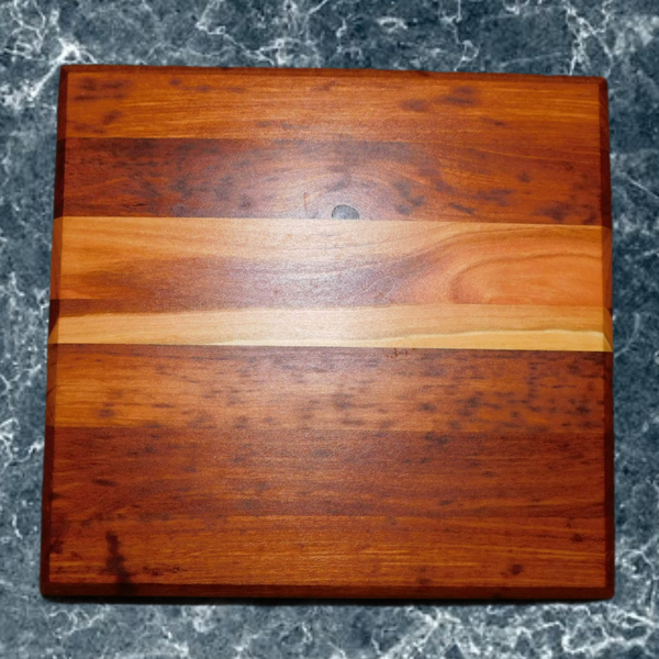 Cherry Wood Edge Grain Hardwood Cutting Board. Handcrafted in the USA by Springhill Millworks.