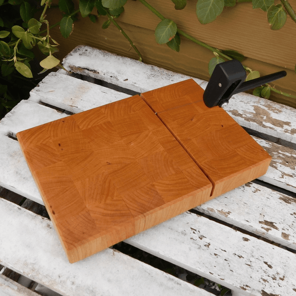 Cherry Wood end grain cheese slicing board.