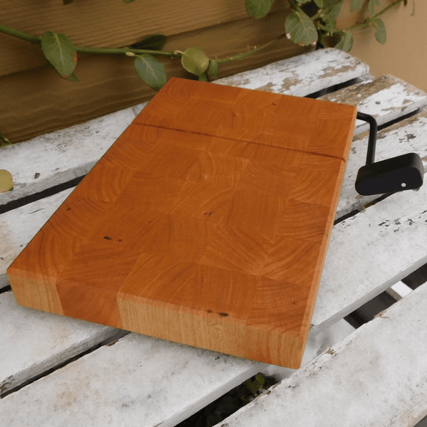 Cherry Wood end grain cheese slicing board.
