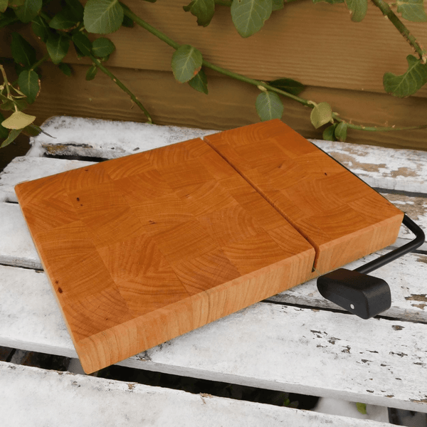 Cherry Wood end grain cheese slicing board.