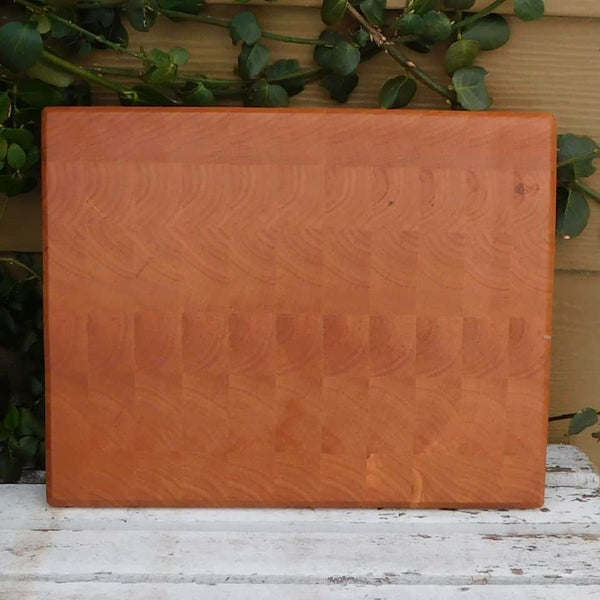 Cherry Wood End Grain Cutting Board with Beveled Edge