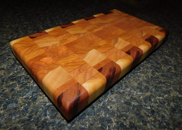 Cherry Wood End Grain Cutting Board. Handmade in the USA by Springhill Millworks.