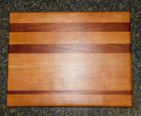 Cherry Wood & Mahogany Edge Grain Cutting Board