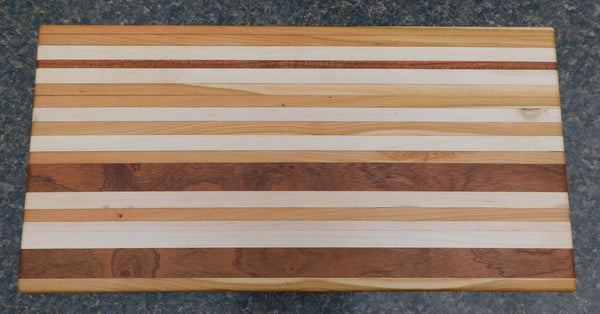 Mahogany, Cherry Wood, & Maple Edge Grain Cutting Board