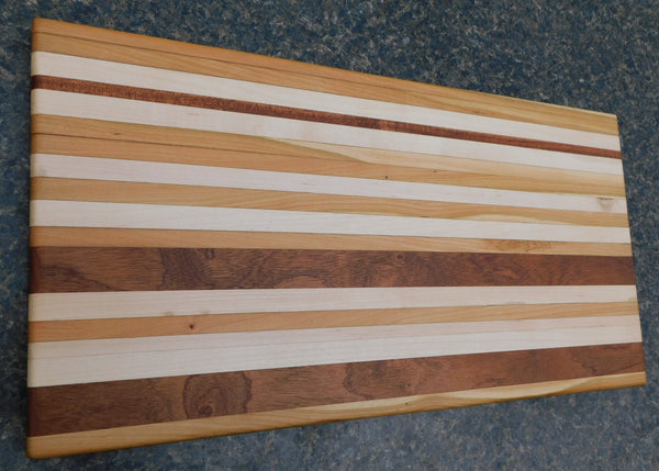 Mahogany, Cherry Wood, & Maple Edge Grain Cutting Board