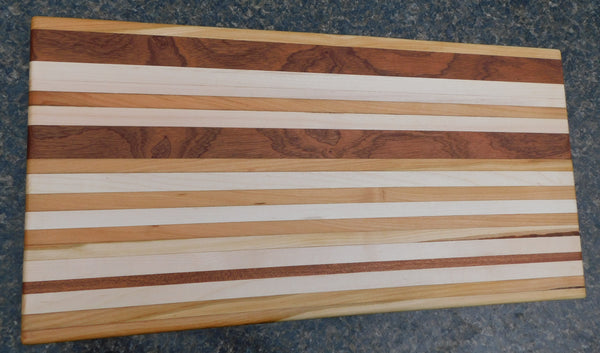 Mahogany, Cherry Wood, & Maple Edge Grain Cutting Board
