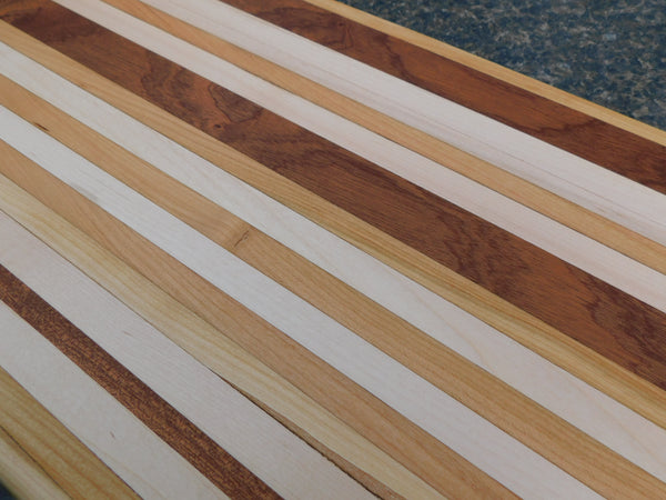 Mahogany, Cherry Wood, & Maple Edge Grain Cutting Board