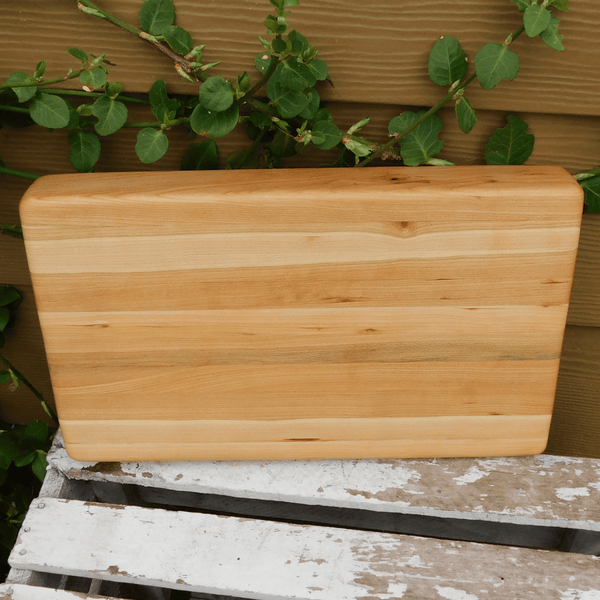 Maple Wood edge grain cutting board handcrafted in the USA.