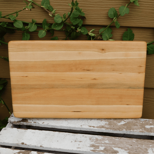 Maple Wood edge grain cutting board handcrafted in the USA.