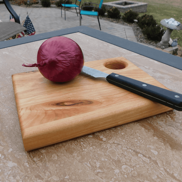 Mini Little Chopper Cutting Board - Cherry Wood Edge Grain